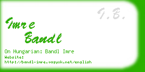 imre bandl business card